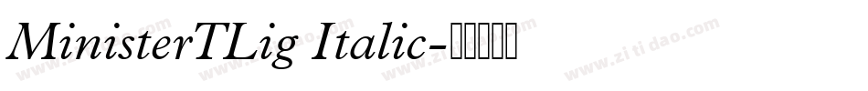 MinisterTLig Italic字体转换